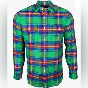 Polo Ralph Lauren- Plaid Button Front Flannel Men’s Long Sleeve Shirt- Size XL